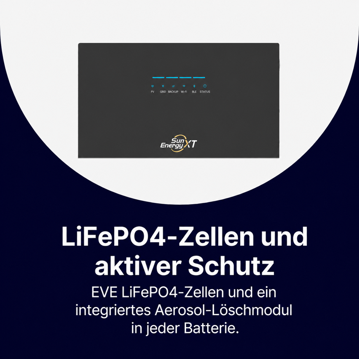 SunEnergyXT 500 mit EVE LiFePO4-Zellen und integriertem Aerosol-Löschmodul