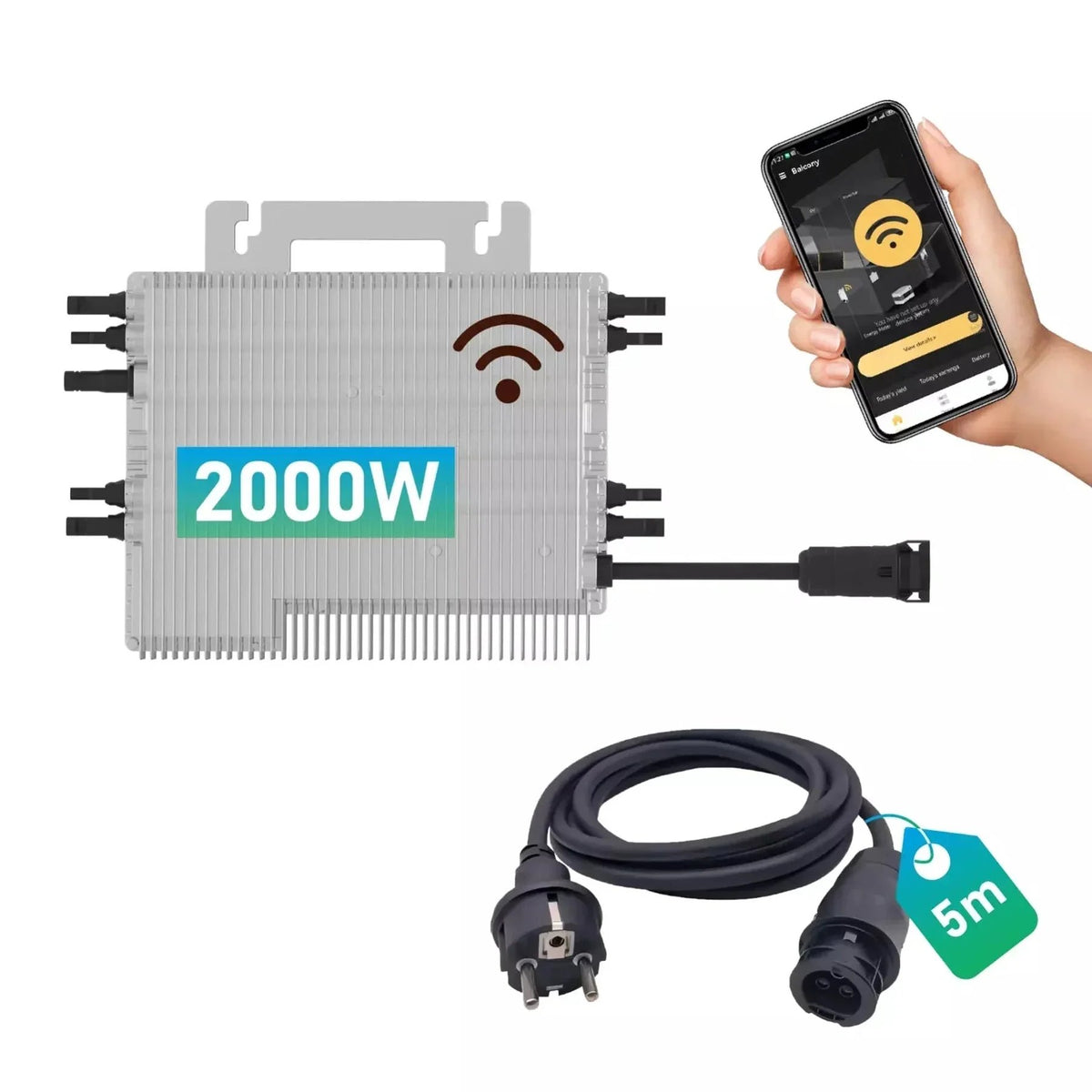 Deye SUN-M200G4-EU-Q0 2000 W Mikrowechselrichter - WLAN