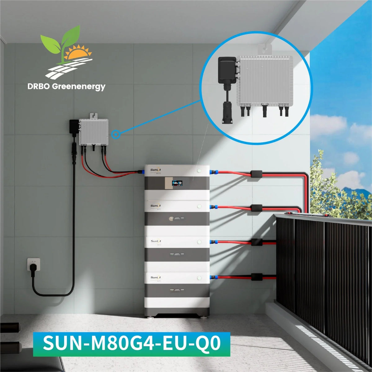 Deye SUN-M80G4-EU-Q0 800 Watt Mikrowechselrichter SunEnergyXT Solar
