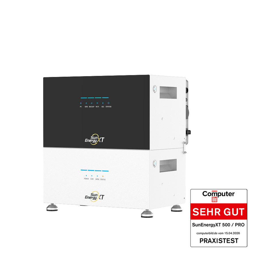 SunEnergyXT 500 PRO mit 1 B500 Erweiterungsbatterie (10 kWh) – ComputerBild SEHR GUT