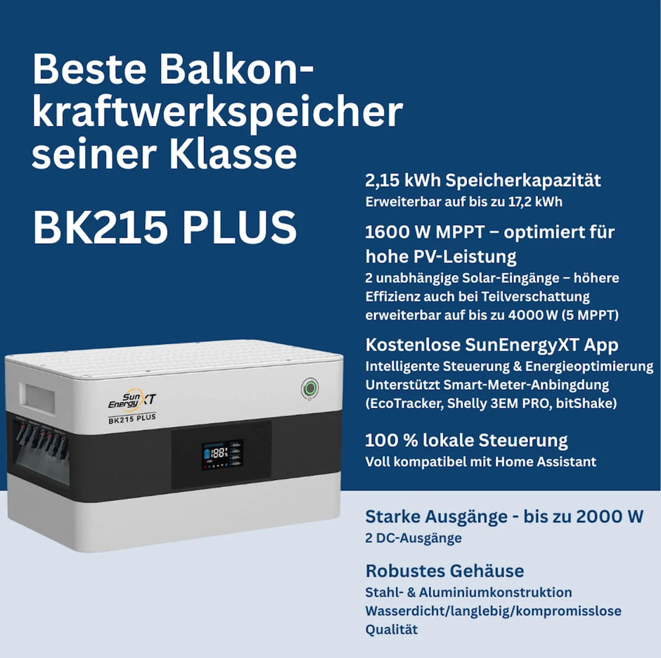 SunEnergyXT Starter DUO BK215 PLUS & B215 PLUS - 4,3 kWh · Auf Lager · sofort lieferbar