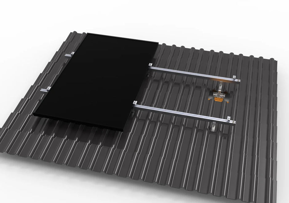 SunEnergyXT hochwertiger Ziegeldach Montagesatz für 2 oder 4 Solarmodule - Dachhaken