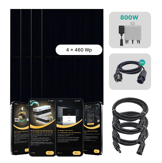 DRBO Greenenergy 1.840 Wp Balkonkraftwerk-Komplettset Plug & Play inkl. Zubehör