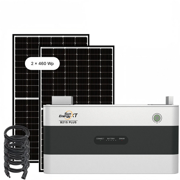 SunEnergyXT Solar- und Speicher-Upgrade-Set mit B215 PLUS und 2 × 460-Wp-Solarmodulen